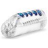M For Men Masturbateur souple Snatch Transparent-Bleu